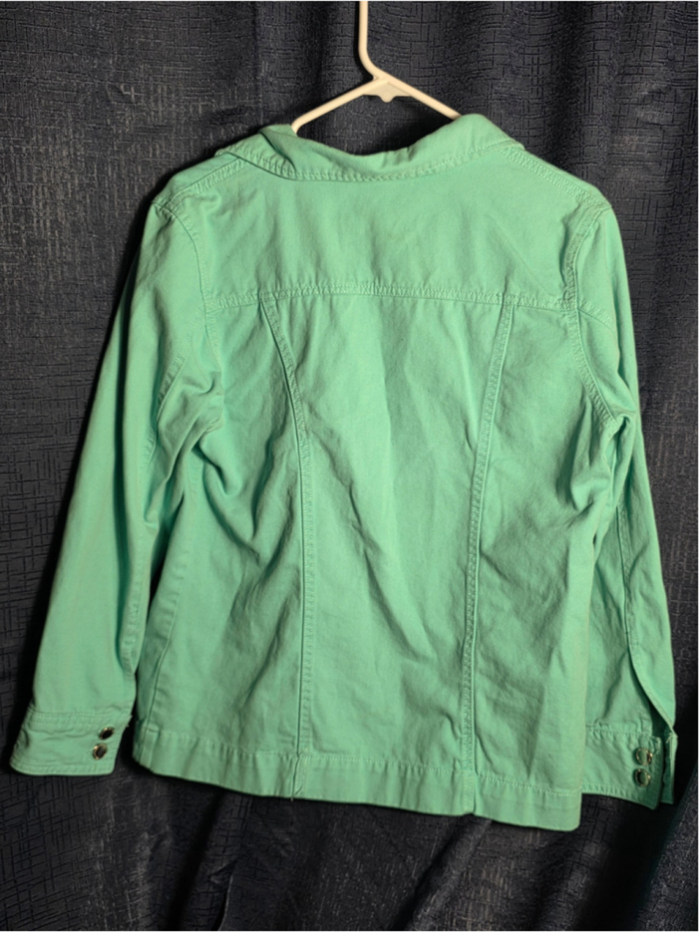 Women's American Sweetheart Green Jean Jacket Size M cottagecore grandmacore y2k - Picture 7 of 7
